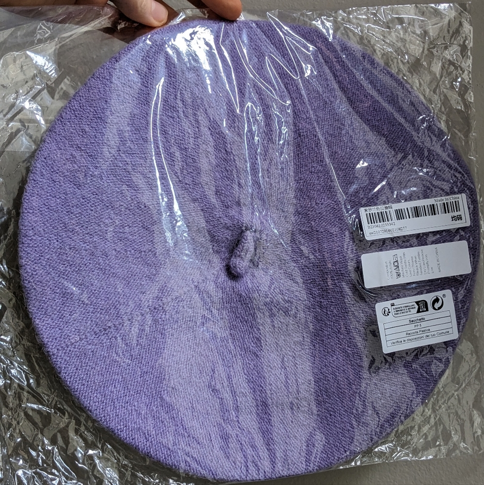 Purple Knit Beret NWT